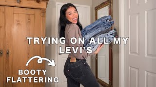 LEVIS JEANS TRY ON  REVIEW 501 Original  Skinny vs Wedgie Fit [upl. by Jamille]