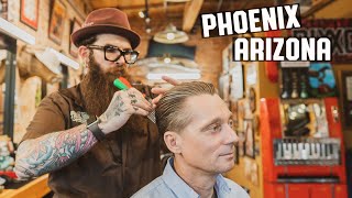 💈 Classic Vanguard HAIRCUT amp HAIR STYLING At True North Barber Shop  Phoenix Arizona [upl. by Arrad]