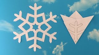 Paper Snowflake 01  How To Make A Paper Snowflakes Step by Step Tutorial [upl. by Starinsky]