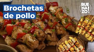 Cómo preparar brochetas de pollo  BUENAZO [upl. by Vanhook]